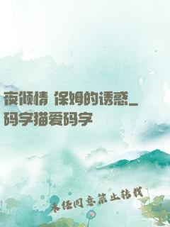 夜倾情 保姆的诱惑